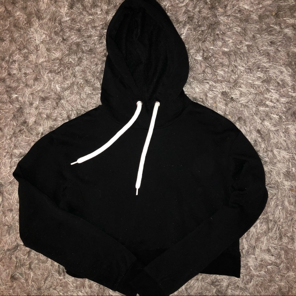Black H&M Cropped Hoodie